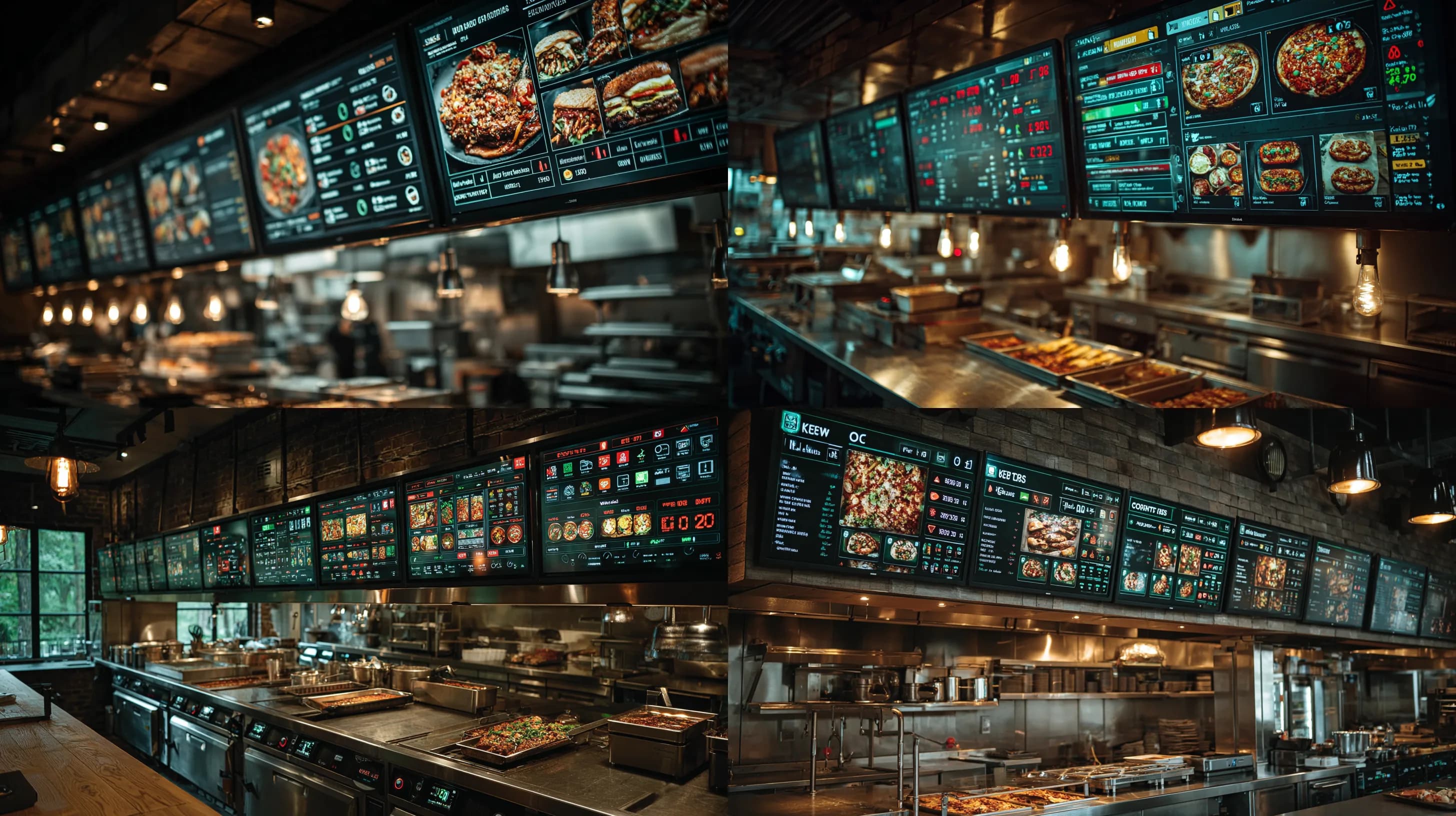 \u00c9cran cuisine KDS affichant les commandes en cours avec alertes allerg\u00e8nes